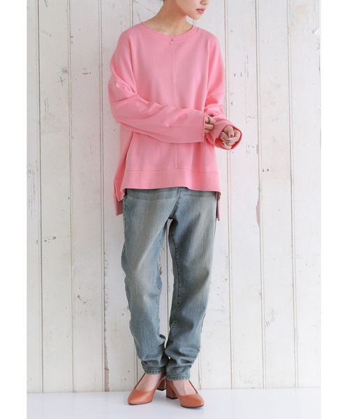 osharewalker（オシャレウォーカー）の「『サルエル風デニムレギパン』（デニムパンツ・レディース・インディゴブルー/ブルー・1/2）」の6枚目の写真