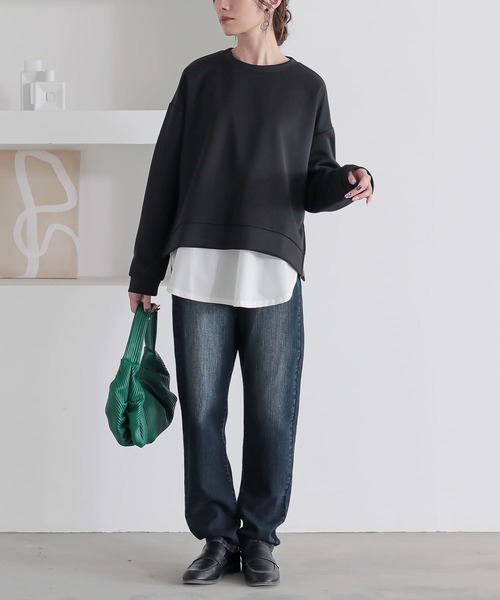 osharewalker（オシャレウォーカー）の「『サルエル風デニムレギパン』（デニムパンツ・レディース・インディゴブルー/ブルー・1/2）」の20枚目の写真