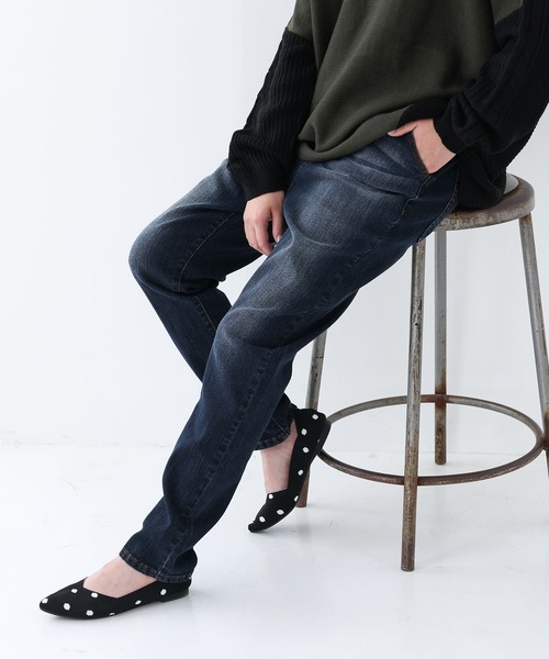 osharewalker（オシャレウォーカー）の「『サルエル風デニムレギパン』（デニムパンツ・レディース・インディゴブルー/ブルー・1/2）」の12枚目の写真