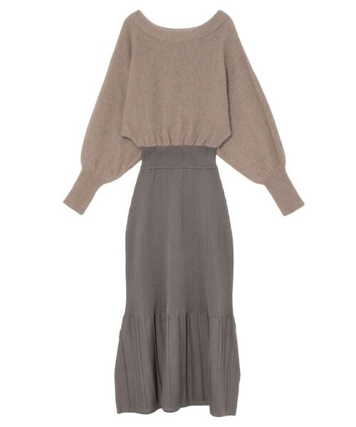 LAGUNAMOON（ラグナムーン）の「ラクーンフレアーニットワンピース（ワンピース・レディース・ピンク/モカ/アイボリー・SMALL/MEDIUM）」の19枚目の写真