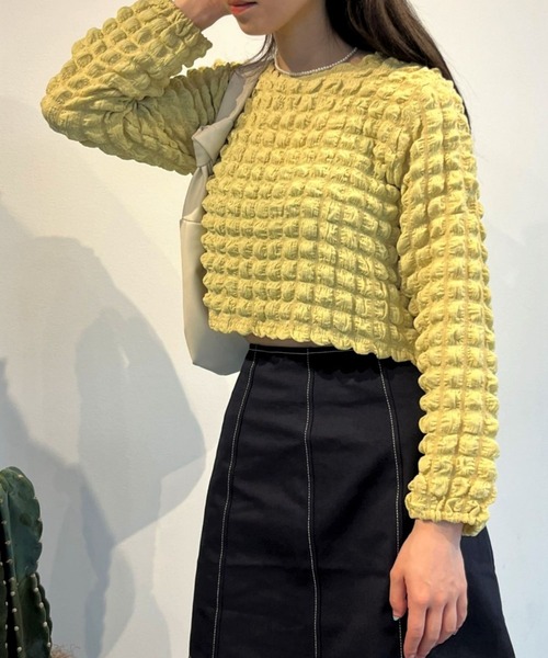 ALAND(エーランド)の「3.3 Field Trip/エンボスクロップぽこぽこ長袖T 2163817(Tシャツ/カットソー・レディース・アイボリー/ライトブルー/ブラック/ライトグリーン・FREE)」の17枚目の写真