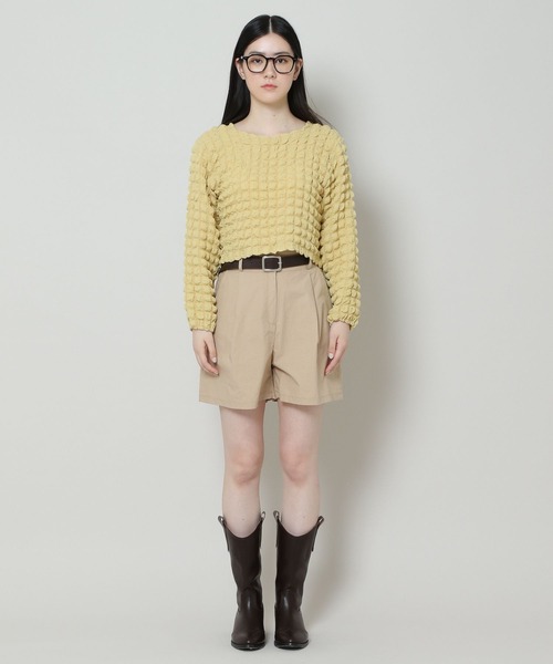 ALAND(エーランド)の「3.3 Field Trip/エンボスクロップぽこぽこ長袖T 2163817(Tシャツ/カットソー・レディース・アイボリー/ライトブルー/ブラック/ライトグリーン・FREE)」の19枚目の写真