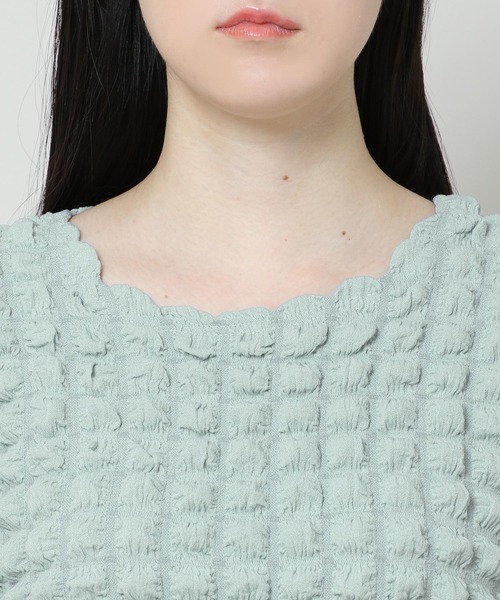 ALAND(エーランド)の「3.3 Field Trip/エンボスクロップぽこぽこ長袖T 2163817(Tシャツ/カットソー・レディース・アイボリー/ライトブルー/ブラック/ライトグリーン・FREE)」の5枚目の写真