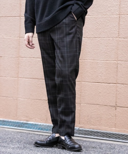 URBAN RESEARCH ROSSO MEN（アーバンリサーチロッソメン）の「『一部WEB限定カラー』『XLサイズあり』ウールライクチェックイージースラックス（スーツパンツ・メンズ・ベージュ/グレー/カーキ・SMALL/MEDIUM/LARGE/X-LARGE）」の2枚目の写真