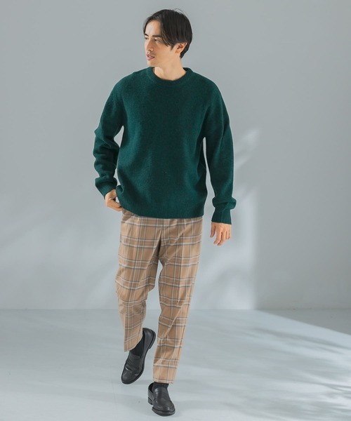 URBAN RESEARCH ROSSO MEN（アーバンリサーチロッソメン）の「『一部WEB限定カラー』『XLサイズあり』ウールライクチェックイージースラックス（スーツパンツ・メンズ・ベージュ/グレー/カーキ・SMALL/MEDIUM/LARGE/X-LARGE）」の17枚目の写真