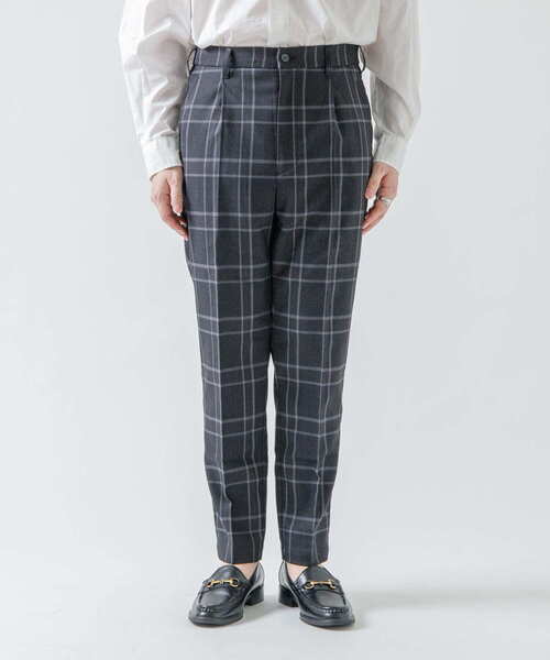 URBAN RESEARCH ROSSO MEN（アーバンリサーチロッソメン）の「『一部WEB限定カラー』『XLサイズあり』ウールライクチェックイージースラックス（スーツパンツ・メンズ・ベージュ/グレー/カーキ・SMALL/MEDIUM/LARGE/X-LARGE）」の15枚目の写真