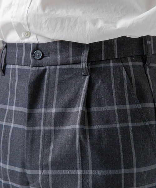 URBAN RESEARCH ROSSO MEN（アーバンリサーチロッソメン）の「『一部WEB限定カラー』『XLサイズあり』ウールライクチェックイージースラックス（スーツパンツ・メンズ・ベージュ/グレー/カーキ・SMALL/MEDIUM/LARGE/X-LARGE）」の12枚目の写真