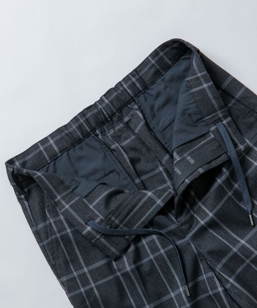 URBAN RESEARCH ROSSO MEN（アーバンリサーチロッソメン）の「『一部WEB限定カラー』『XLサイズあり』ウールライクチェックイージースラックス（スーツパンツ・メンズ・ベージュ/グレー/カーキ・SMALL/MEDIUM/LARGE/X-LARGE）」の9枚目の写真