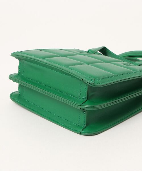 VENCEEXCHANGE（ヴァンスエクスチェンジ）の「2WAYスクエアキルティングミニトートバッグ（ショルダーバッグ・レディース・ピンク/グリーン/ブラック・FREE）」の5枚目の写真