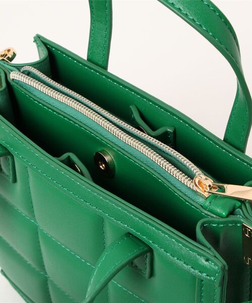 VENCEEXCHANGE（ヴァンスエクスチェンジ）の「2WAYスクエアキルティングミニトートバッグ（ショルダーバッグ・レディース・ピンク/グリーン/ブラック・FREE）」の6枚目の写真