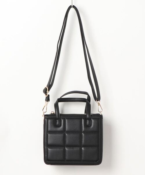 VENCEEXCHANGE（ヴァンスエクスチェンジ）の「2WAYスクエアキルティングミニトートバッグ（ショルダーバッグ・レディース・ピンク/グリーン/ブラック・FREE）」の12枚目の写真