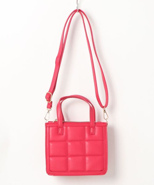 VENCEEXCHANGE（ヴァンスエクスチェンジ）の「2WAYスクエアキルティングミニトートバッグ（ショルダーバッグ・レディース・ピンク/グリーン/ブラック・FREE）」の14枚目の写真