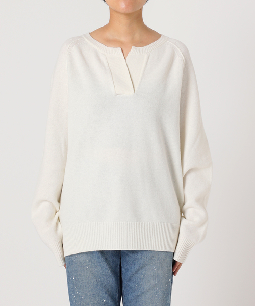 セール】ミドルゲージ天竺ヘンリープルオーバー（ニット/セーター