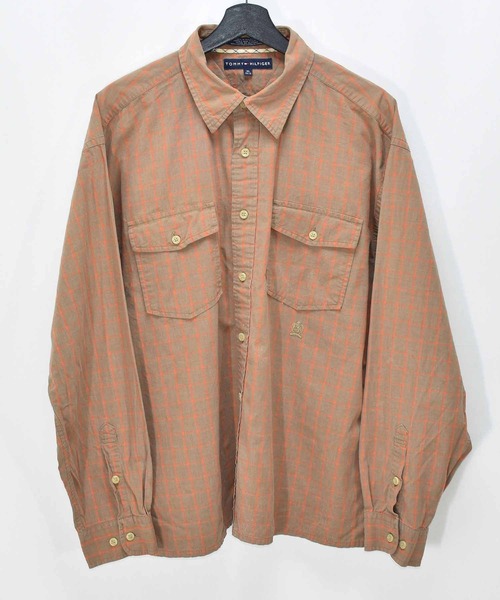 TOMMY HILFIGER(トミーヒルフィガー)の「【ヴィンテージ古着】80's TOMMY HILFIGER / トミーヒルフィガー チェック柄 ボタンダウンシャツ(シャツ/ブラウス・メンズ・ブラウン・X-LARGE)」の1枚目の写真