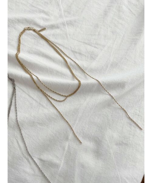 EMODA（エモダ）の「ダブルチェーンネックレス（ネックレス・レディース・シルバー/ゴールド・FREE）」の2枚目の写真