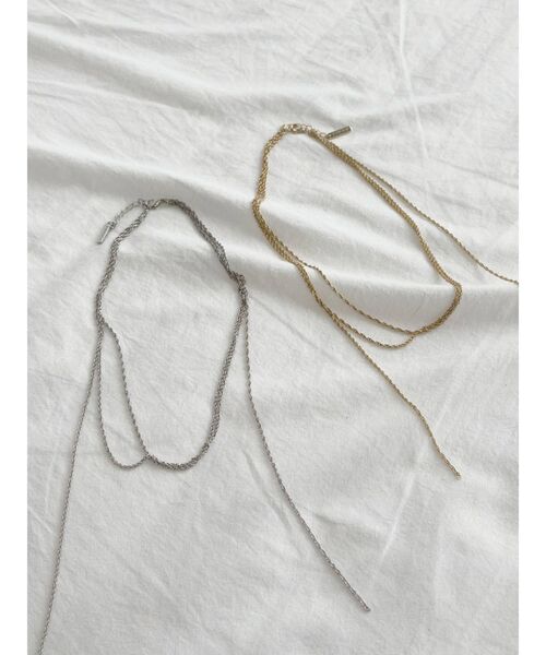EMODA（エモダ）の「ダブルチェーンネックレス（ネックレス・レディース・シルバー/ゴールド・FREE）」の6枚目の写真