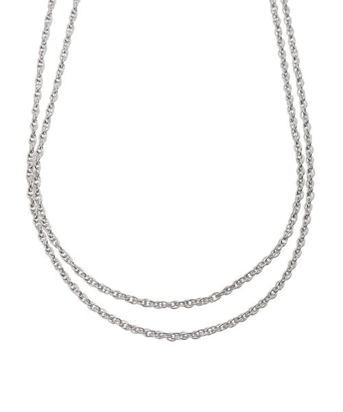 EMODA（エモダ）の「ダブルチェーンネックレス（ネックレス・レディース・シルバー/ゴールド・FREE）」の4枚目の写真