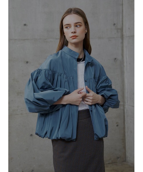 COEL（コエル）の「タフタバルーンブラウス（シャツ/ブラウス・レディース・ホワイト/ブラック/オレンジ/ブルー・FREE）」の4枚目の写真