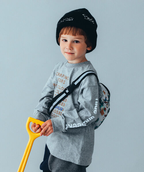 こども ビームス（コドモビームス）の「nowartt × THE PARK SHOP / ウエストバッグ 22（ボディバッグ/ウエストポーチ・キッズ・グレー/ネイビー・ONE SIZE）」の3枚目の写真