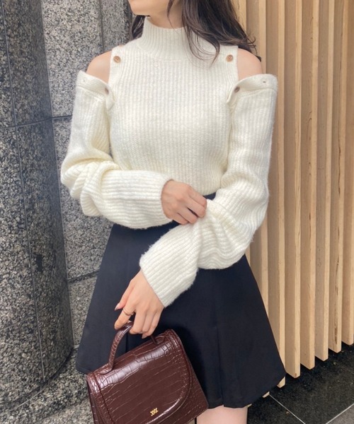 one after another NICE CLAUP(ワンアフターアナザーナイスクラップ)の「シルエットがきれいなベルト付きフレアミニスカート(スカート・レディース・ブラック/モカ/ブラック系その他/チェック・FREE)」の7枚目の写真