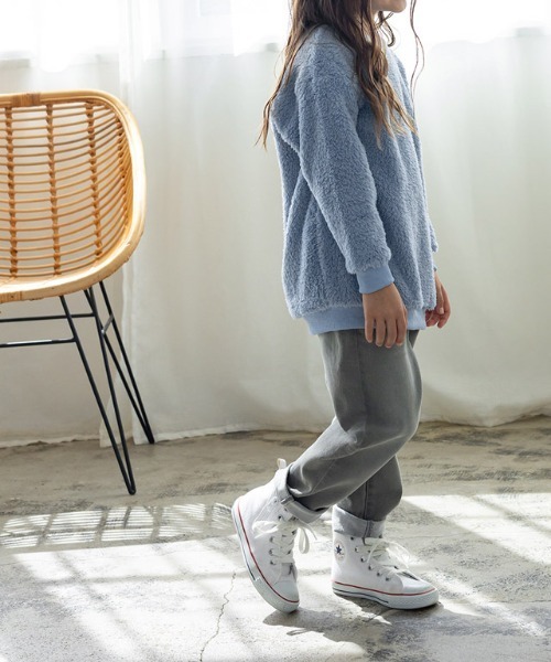 lulpini（ルルピー二）の「[lulpini]ボアチュニックプルオーバー（スウェット・キッズ・アイボリー/ピンク/ブルー・S/M/L）」の7枚目の写真