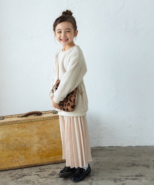 lulpini（ルルピー二）の「[lulpini]ボアチュニックプルオーバー（スウェット・キッズ・アイボリー/ピンク/ブルー・S/M/L）」の10枚目の写真