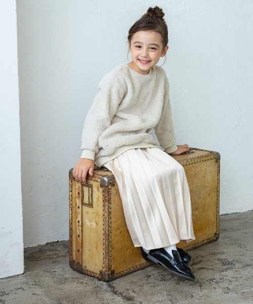 lulpini（ルルピー二）の「[lulpini]ボアチュニックプルオーバー（スウェット・キッズ・アイボリー/ピンク/ブルー・S/M/L）」の11枚目の写真