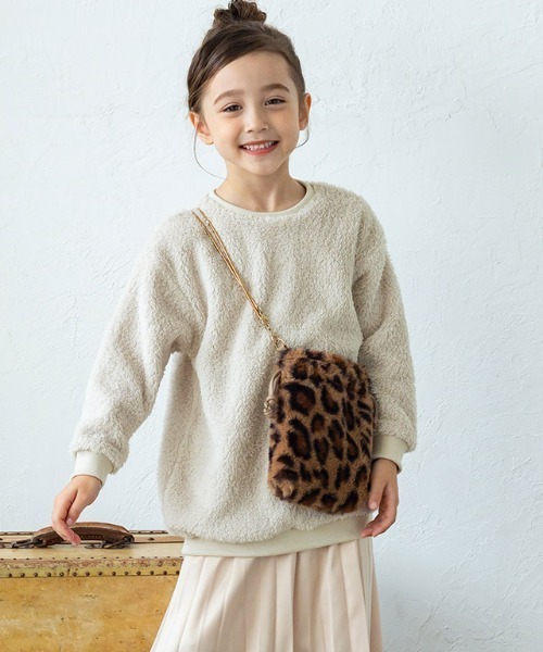 lulpini（ルルピー二）の「[lulpini]ボアチュニックプルオーバー（スウェット・キッズ・アイボリー/ピンク/ブルー・S/M/L）」の14枚目の写真