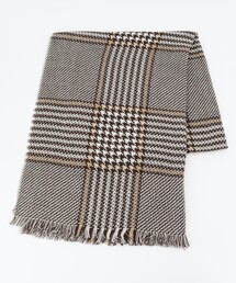 大判値下げ❗THROW ウール　リネン　カシミヤ　大判ストール　グレンチェック THROW】リネンウールカシミヤストール | ジョンブル公式通販