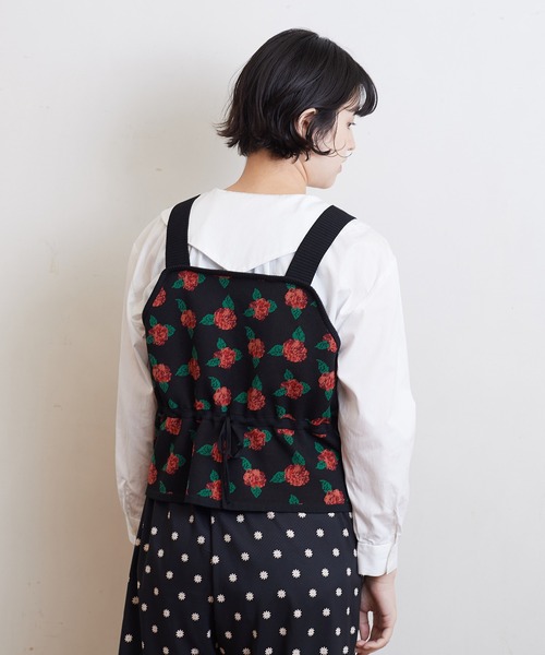 bulle de savon(ビュルデサボン)の「●Rose ジャガード ベスト(ベスト・レディース・ブラック・FREE)」の9枚目の写真