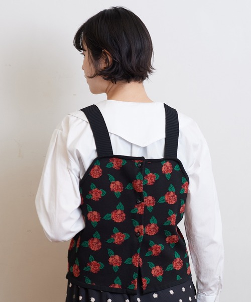 bulle de savon（ビュルデサボン）の「○Rose ジャガード ベスト