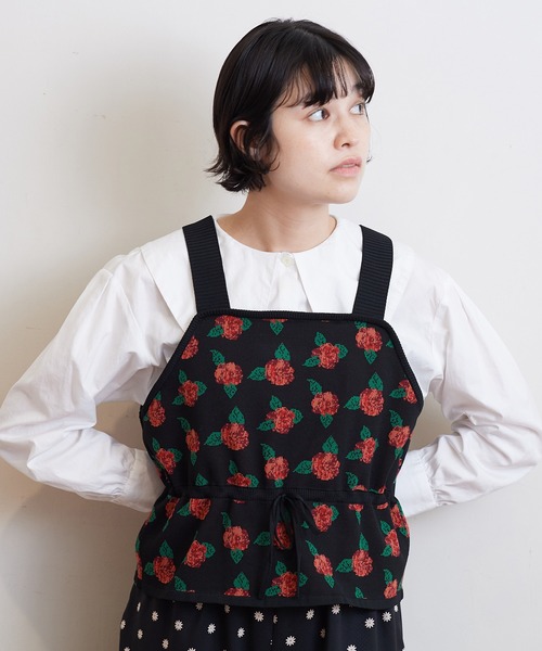 bulle de savon(ビュルデサボン)の「●Rose ジャガード ベスト(ベスト・レディース・ブラック・FREE)」の7枚目の写真