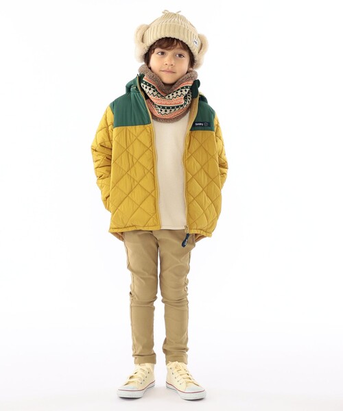 SHIPS(シップス)の「SHIPS KIDS:ジャカード×ボア リバーシブル ネックウォーマー(マフラー・キッズ・ネイビー/グリーン・ONE SIZE)」の4枚目の写真