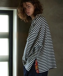 rehacer | rehacer : Flower Slit Border CS / フラワー スリットボーダー カットソー(Tシャツ/カットソー)