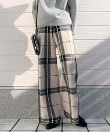 Q | チェックニットパンツ(その他パンツ)