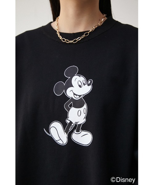 AZUL by moussy(アズールバイマウジー)の「AJUGA.×AZUL SWEAT(MICKEY)/AJUGA.×AZUL スウェット(MICKEY)(スウェット・レディース・ブラック/パープル/ライトブルー/杢グレー・M/L/S/M)」の11枚目の写真