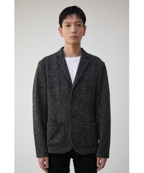 AZUL by moussy(アズールバイマウジー)の「TAILORED KNIT JACKET/テイラードニットジャケット(テーラードジャケット・メンズ・ダークネイビー/チャコールグレー・LARGE/MEDIUM)」の6枚目の写真