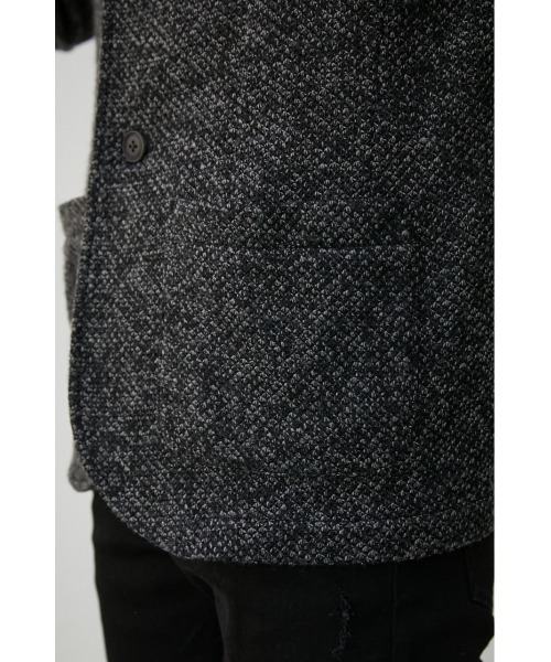 AZUL by moussy(アズールバイマウジー)の「TAILORED KNIT JACKET/テイラードニットジャケット(テーラードジャケット・メンズ・ダークネイビー/チャコールグレー・LARGE/MEDIUM)」の12枚目の写真