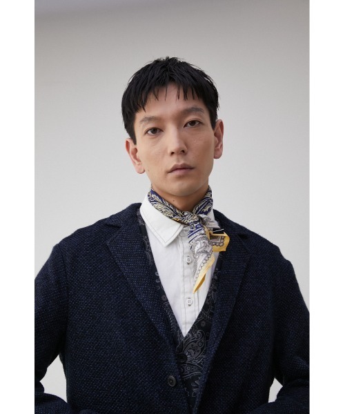 AZUL by moussy(アズールバイマウジー)の「TAILORED KNIT JACKET/テイラードニットジャケット(テーラードジャケット・メンズ・ダークネイビー/チャコールグレー・LARGE/MEDIUM)」の14枚目の写真