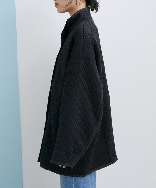 ADAM ET ROPE'（アダムエロペ）の「【WEB限定】膨れジャカードブルゾン（ブルゾン・レディース・ブラック/クリーム・FREE）」の11枚目の写真