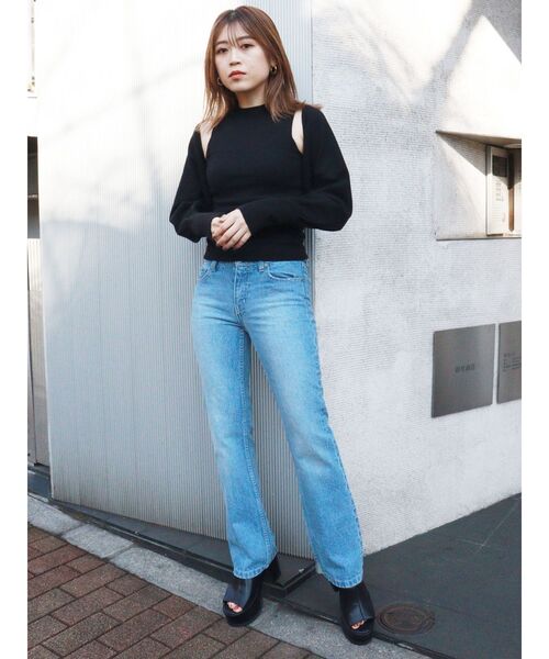MURUA(ムルーア)の「ボレロレイヤードニット(ニット/セーター・レディース・ベージュ/ブラック/ブルー・FREE)」の22枚目の写真
