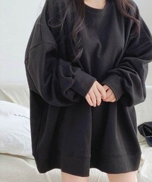 ワイドシルエットカラードルマンスリーブ長袖Tシャツ