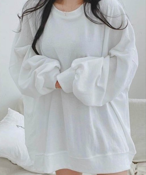 Dalfwin(ダールフィン)の「ワイドシルエットカラードルマンスリーブ長袖Tシャツ(Tシャツ/カットソー・レディース・ミント/グレー/ベージュ/ホワイト/ブラック・FREE)」の8枚目の写真