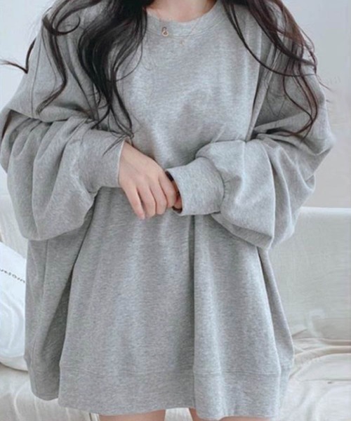 Dalfwin(ダールフィン)の「ワイドシルエットカラードルマンスリーブ長袖Tシャツ(Tシャツ/カットソー・レディース・ミント/グレー/ベージュ/ホワイト/ブラック・FREE)」の15枚目の写真