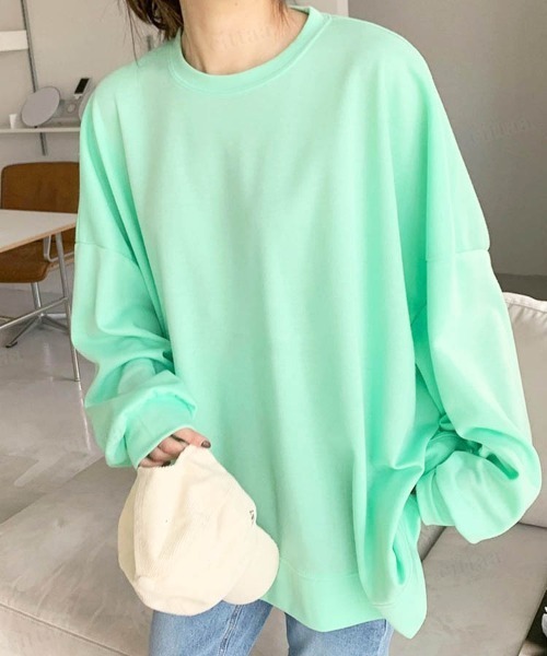 Dalfwin(ダールフィン)の「ワイドシルエットカラードルマンスリーブ長袖Tシャツ(Tシャツ/カットソー・レディース・ミント/グレー/ベージュ/ホワイト/ブラック・FREE)」の22枚目の写真