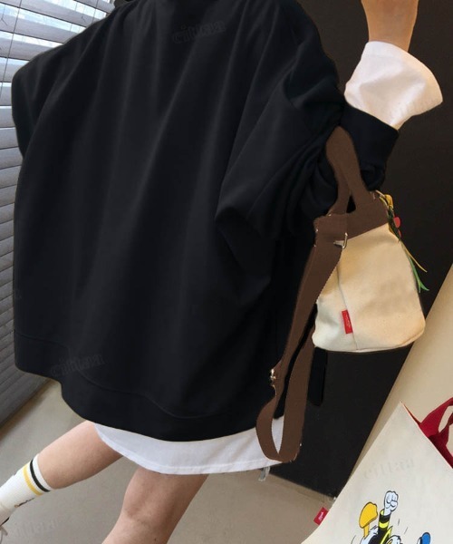 Dalfwin(ダールフィン)の「ワイドシルエットカラードルマンスリーブ長袖Tシャツ(Tシャツ/カットソー・レディース・ミント/グレー/ベージュ/ホワイト/ブラック・FREE)」の10枚目の写真