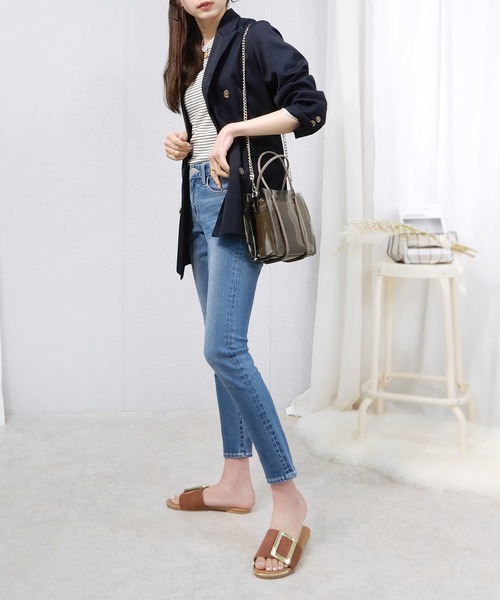 minia（ミニア）の「ビッグバックルフラットサンダル（サンダル・レディース・ブラック/ブラウン/イエロー/ゼブラ・S/M/L/LL）」の16枚目の写真