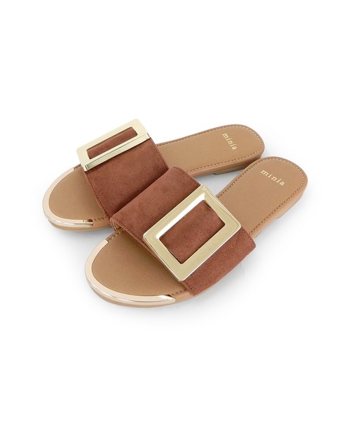 minia（ミニア）の「ビッグバックルフラットサンダル（サンダル・レディース・ブラック/ブラウン/イエロー/ゼブラ・S/M/L/LL）」の22枚目の写真