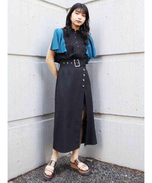 MURUA(ムルーア)の「ハーフスリーブブラウス(シャツ/ブラウス・レディース・ホワイト/ブラック・FREE)」の15枚目の写真