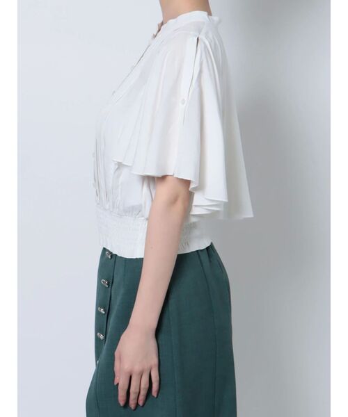 MURUA(ムルーア)の「ハーフスリーブブラウス(シャツ/ブラウス・レディース・ホワイト/ブラック・FREE)」の20枚目の写真